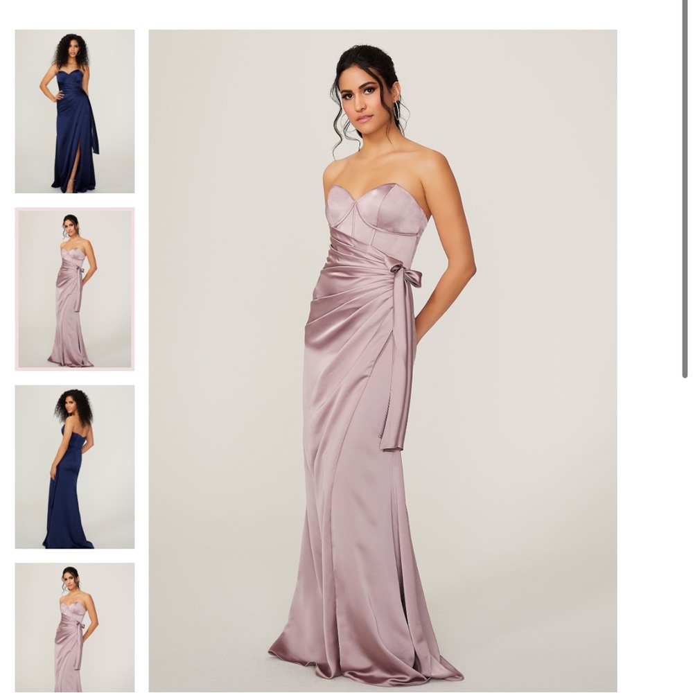 MoriLee Style 21791 Wrap Skirt Silky Satin Bridesmaid Dress